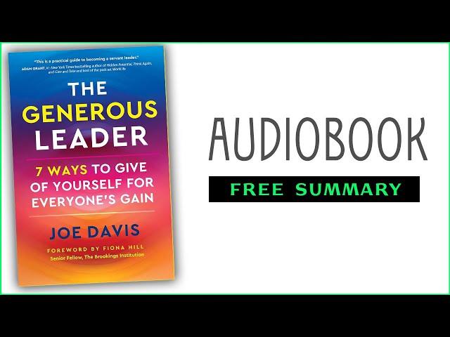 ⭐The Generous Leader - Joe Davis - Free Audiobook