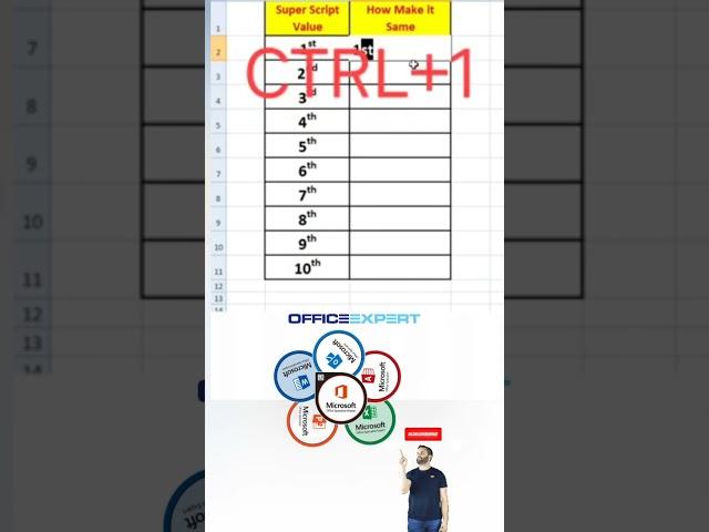 super script in excel #how #howto #shorts #english #shortvideo #tiktok #trending #whatsappstatus