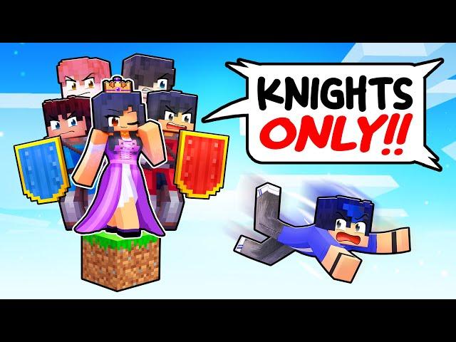 ONE PRINCESS stuck on a KNIGHTS ONLY One Block!