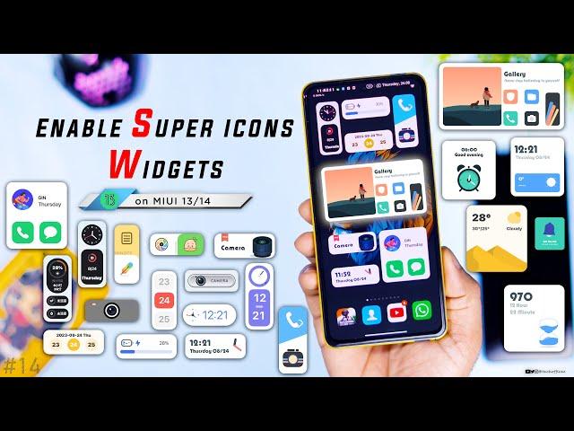 Enable Super Icons and Useful Widgets on MIUI 13 and MIUI 14 With Animation Support | No Root 