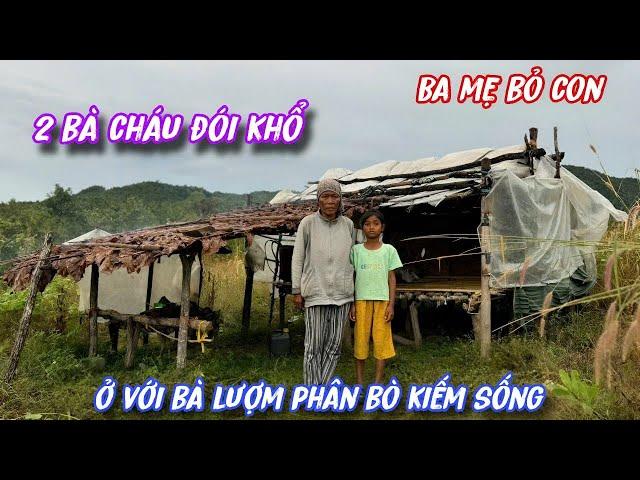 BÀ nuôi CHÁU MỒ CÔI nhặt PHÂN BÒ kiếm sống ở trong căn chòi DỘT NÁT../416