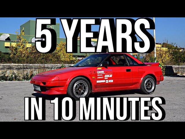 Toyota MR2 car BUILD in 10 MINUTES | 5 YEARS in 10 mins