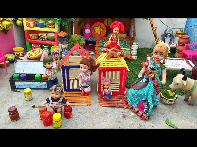 Barbie Doll All Day Routine In Indian Village/Radha Ki Kahani Part-454/Barbie Doll Bedtime Story||