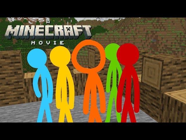 Minecraft Movie Trailer, but Stickmans from Animation vs. Minecraft (Fan Made)