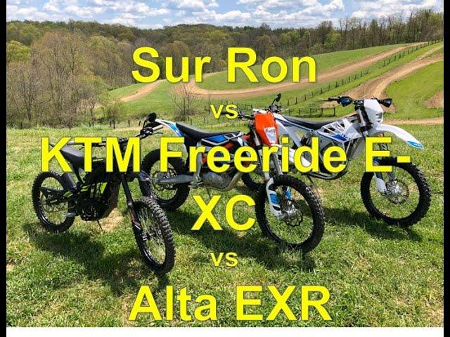 Sur Ron vs KTM Freeride E-XC vs Alta EXR: Off Road Electric Mobility!