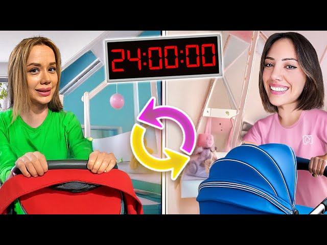 24 SAAT BOYUNCA ÇOCUKLARI DEĞİŞTİRDİK !? *ÇILDIRDILAR*  | Tuğba Yağmur Damla Eroğlu Gamze Karta