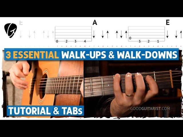 3 MUST-KNOW Walk-Ups and Walk-Downs for Acoustic Guitar