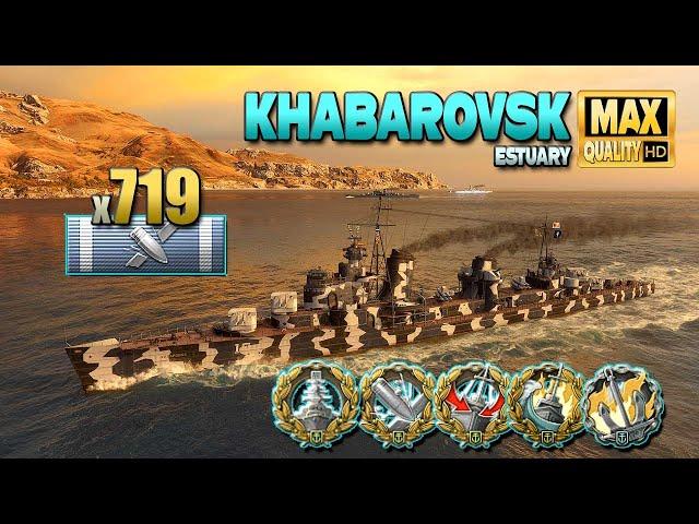 Destroyer Khabarovsk: MVP on map Estuary - World of Warships