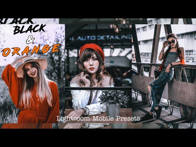 Black & Orange Tone Preset | Lightroom Mobile Preset | How To Edit Aesthetic Black & Orange preset