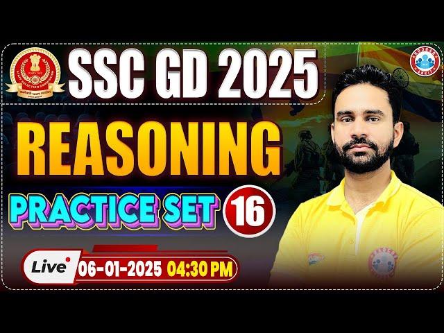 SSC GD 2025 | SSC GD Reasoning Practice Set 16 | Reasoning for SSC GD by Rahul Sir