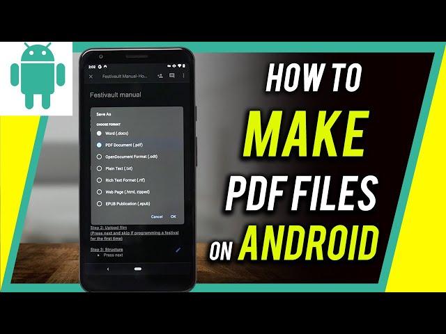 How To Make PDF File on Android Phone
