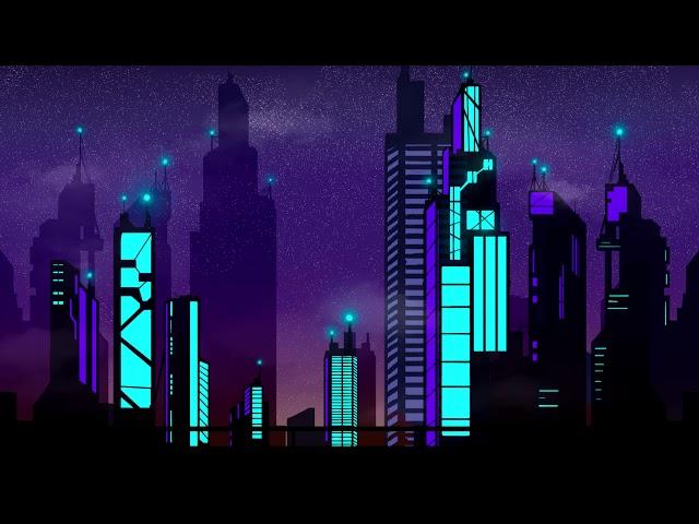 City light neon effect / background video / no copyright /green screen / animation / motion / 2021