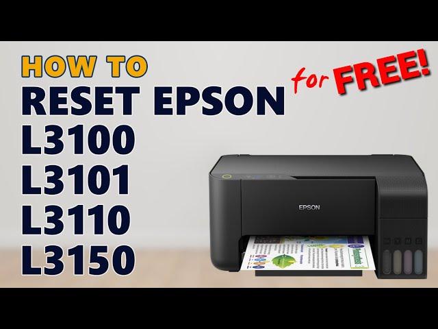 How to Reset Epson L3100  L3101  L3110  L3150