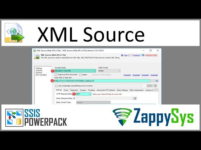 SSIS XML Source - Read from REST API Or SOAP Web service / Load into SQL Server / Import XML File