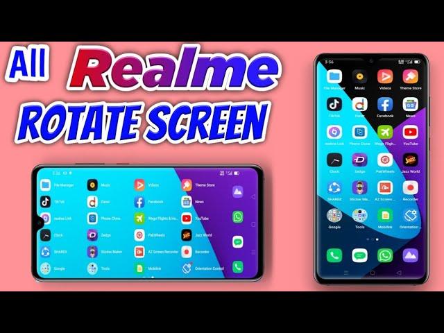 How to Enable Screen Rotation Or Landscape Mode On Realme Mobile Phones | All Realme Rotate Screen