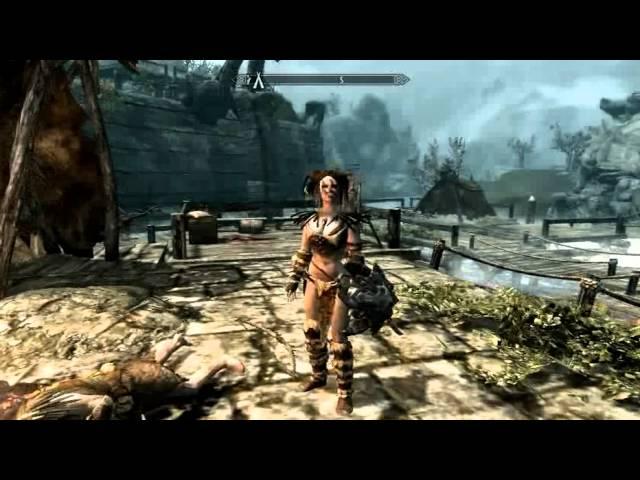 Skyrim Aela the huntress on forsworn attire