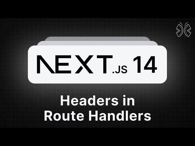 Next.js 14 Tutorial - 41 - Headers in Route Handlers