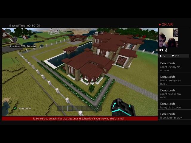 Girlfriend Shows Off Minecraft Creative World - Livestream