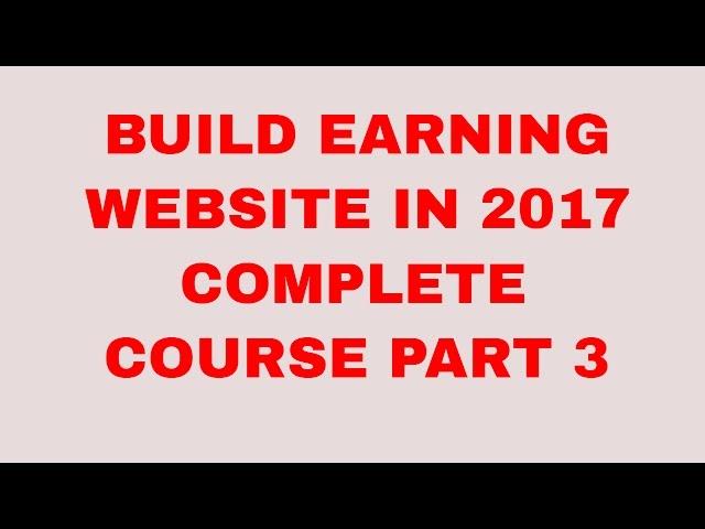 Build an Earning Website in HTML-5 2017 complete course Making First Web Page Layout Part 3