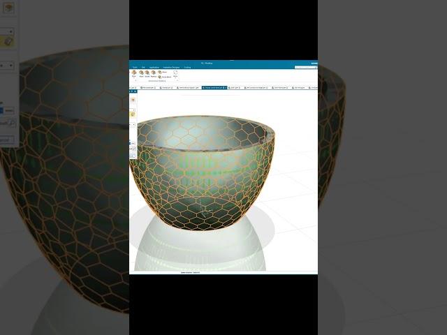 Siemens NX 2212 - Hexagonal Bowl Via Algorithmic Modeling @NxTutor