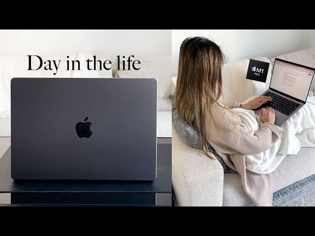 MacBook Pro 14| Productive Day in The Life (Adobe CC, Camera Test & Battery)