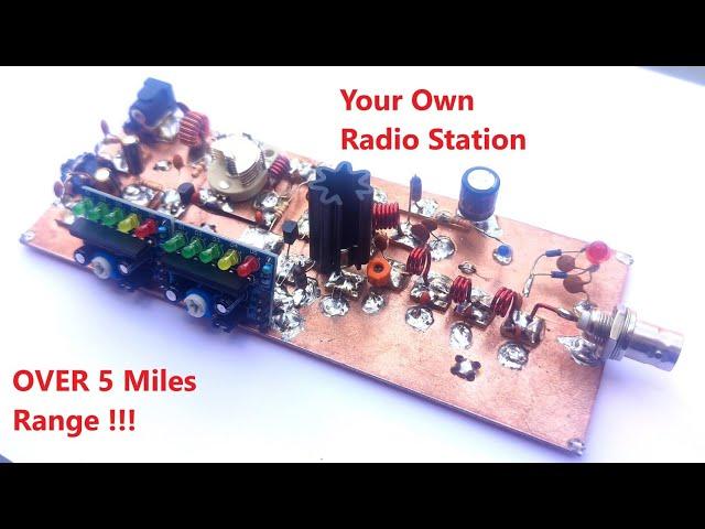 Build your own 2 watt 5 mile range FM transmitter Your own Radio Station,2N4427.