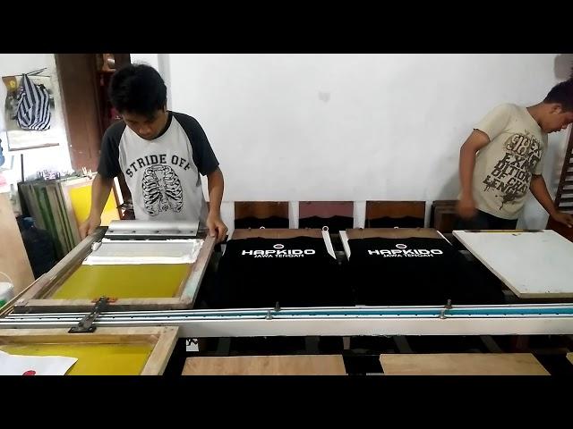 Sablon rubber meja 4 pallet