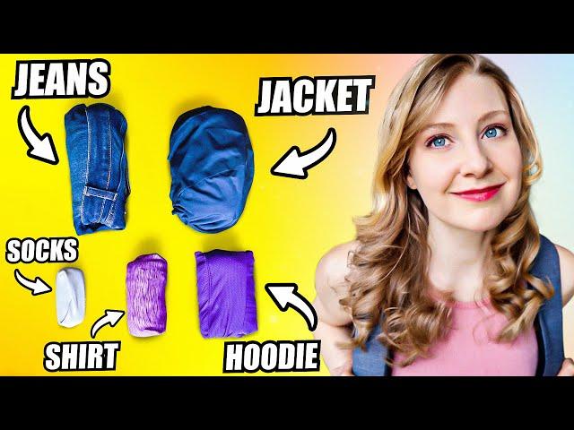 How to Fold Clothes for Travel to SAVE SPACE