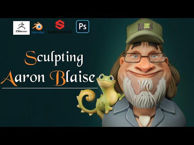 Sculpting Aaron Blaise Caricature in 1 Minute