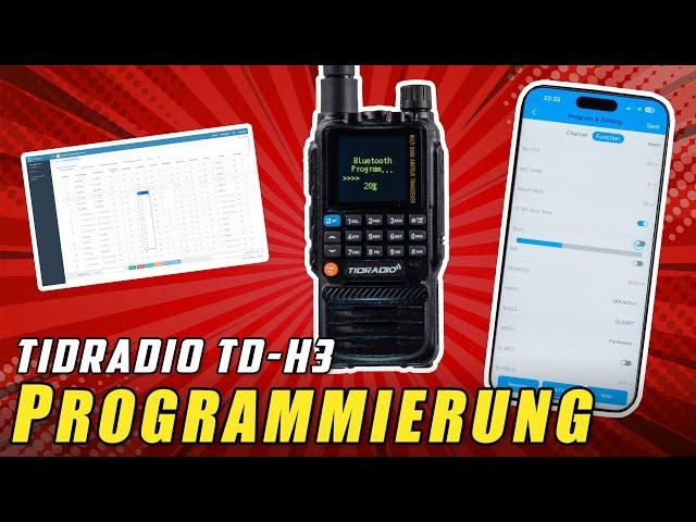 Tidradio TD-H3  Bluetooth Programmierung per Smartphone App & Webbrowser