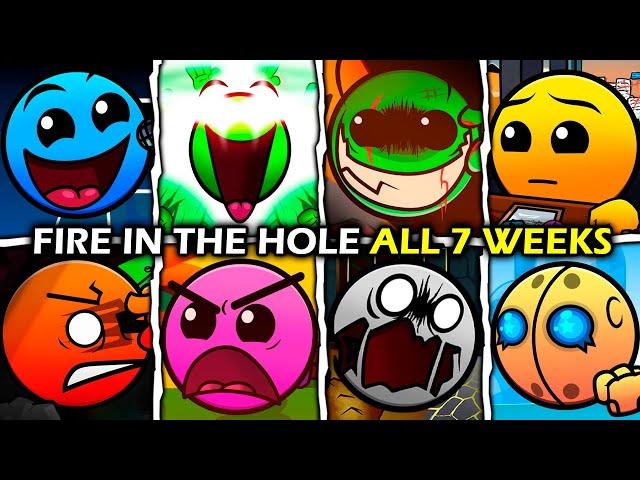 Friday Night Funkin' "Fire In The Hole" - (All 7 Weeks & Cutscenes)