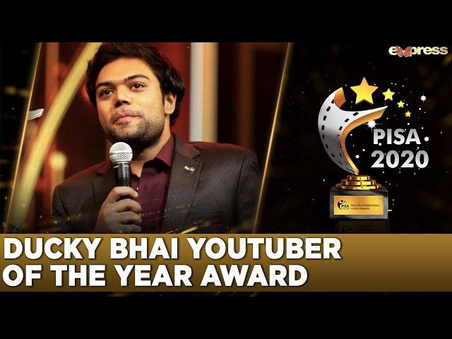 Ducky Bhai Youtuber Of The Year Award | PISA Award 2020 | Express Tv | I2O2O