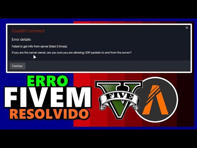 Como RESOLVER ERRO COULDN`T CONNECT no FIVEM ao JOGAR GTA RP...