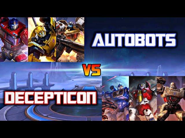 MOBILE LEGENDS AUTOBOT VS DECEPTICON 1 VS 1 FIGHT | MOBILE LEGENDS TRANSFORMERS SKIN