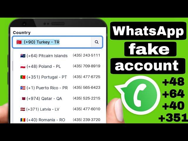 WhatsApp fake account with | Japan, Italy, Singapore, Russia, Finland, |  create WhatsApp fake id