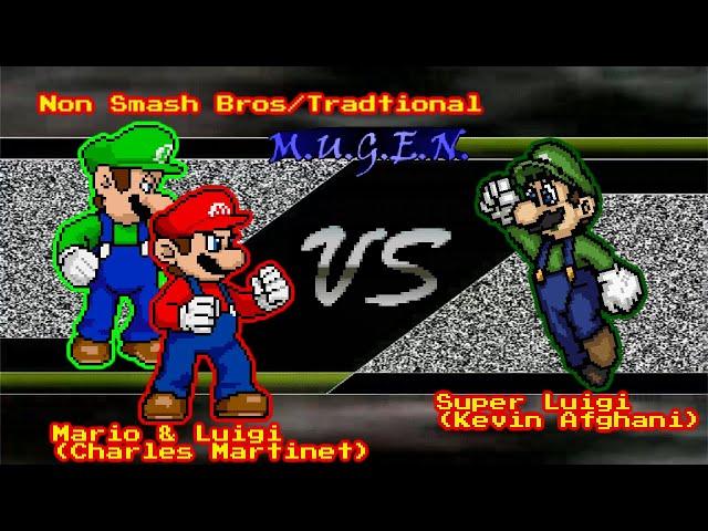 MUGEN (Segami + Ap98) Mario Bros (me) vs Super Luigi (AI)