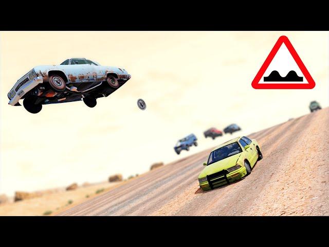 BeamNG Drive - Racing & Crashing On The Long Wavy Desert Road #2