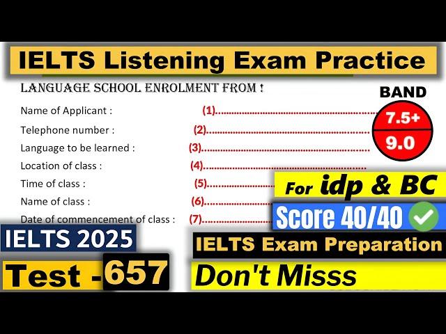 IELTS Listening Practice Test 2025 with Answers [Real Exam - 657]