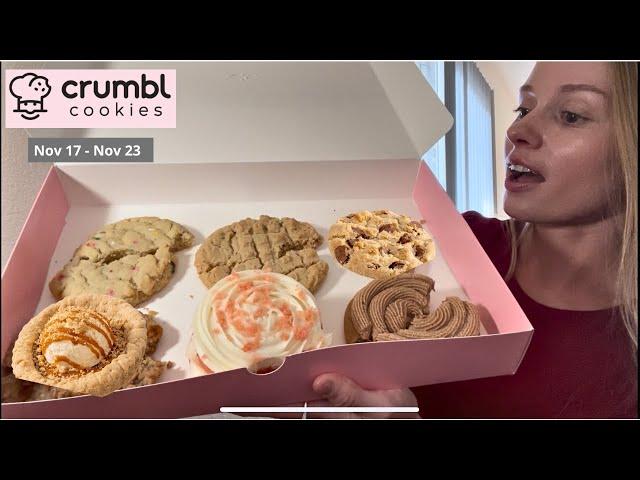 NEW CRUMBL Flavors this week Oatmeal Skillet Cookie, Pink Velvet Cake, Churro, Classic peanut Butter