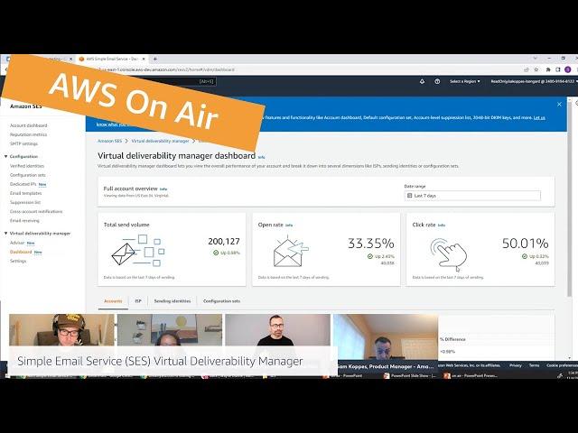 AWS On Air ft. Simple Email Service (SES) Virtual Deliverability Manager