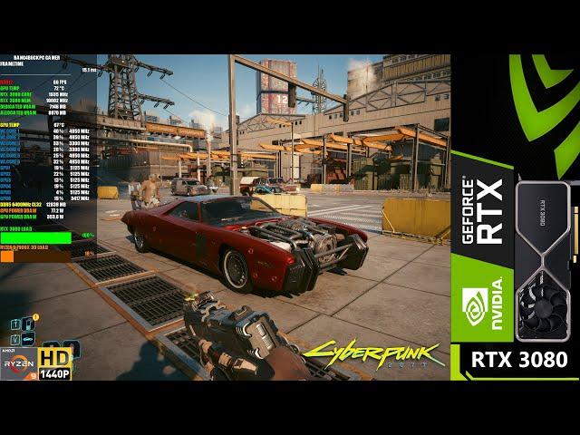 Cyberpunk 2077 Ultra Ray Tracing, DLSS 1440p | RTX 3080 | R9 7900X3D