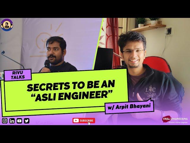 Interview with Arpit Bhayani  @AsliEngineering