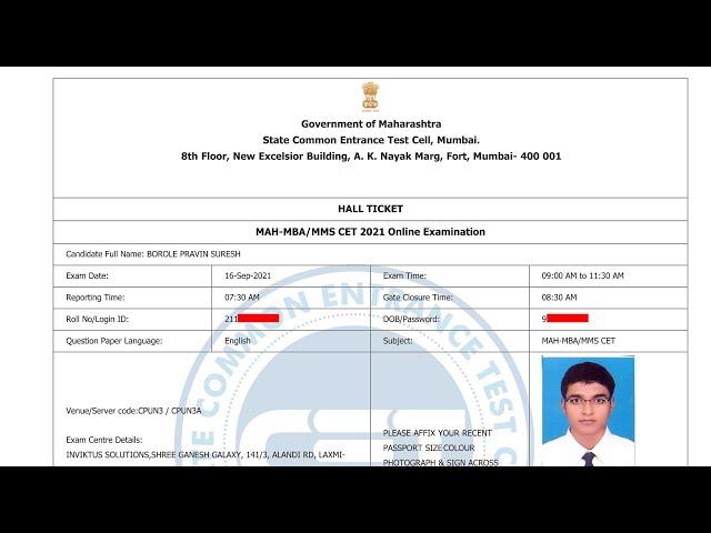 MAH CET Admit Card 2021 Kaise Download Kare ? How To Download MAH MBA CET Admit Card