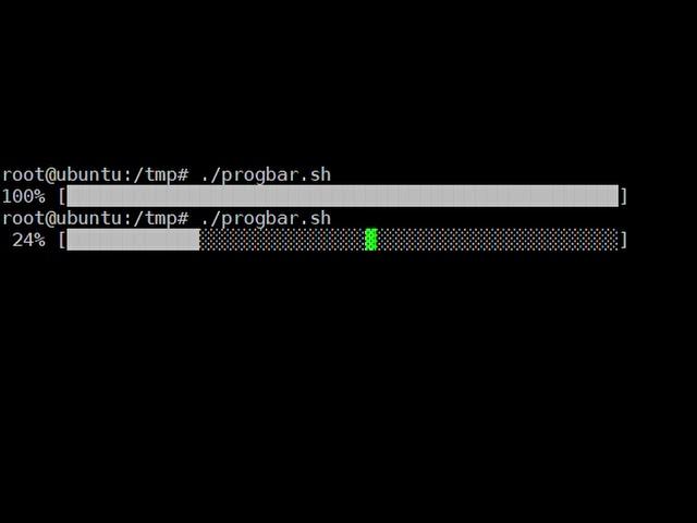 Linux BASH progress bar