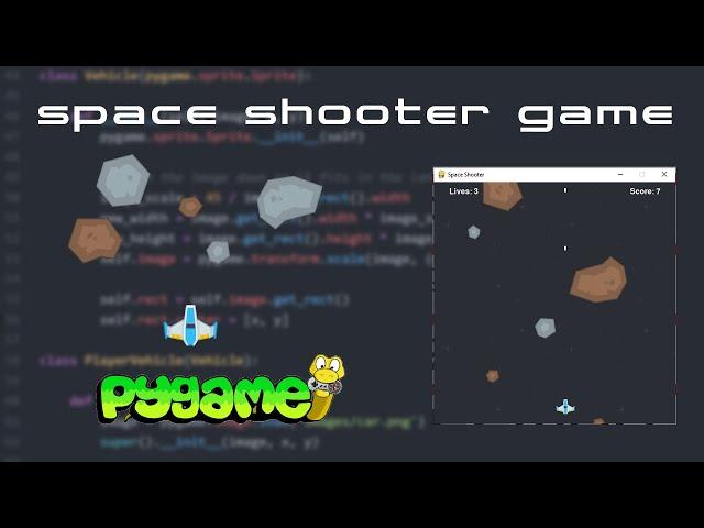 ASMR Programming - Space Shooter game using Python and Pygame