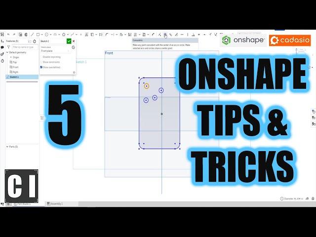 5 Easy ONSHAPE Tricks To Save You Time! - Must Know Productivity Tips!