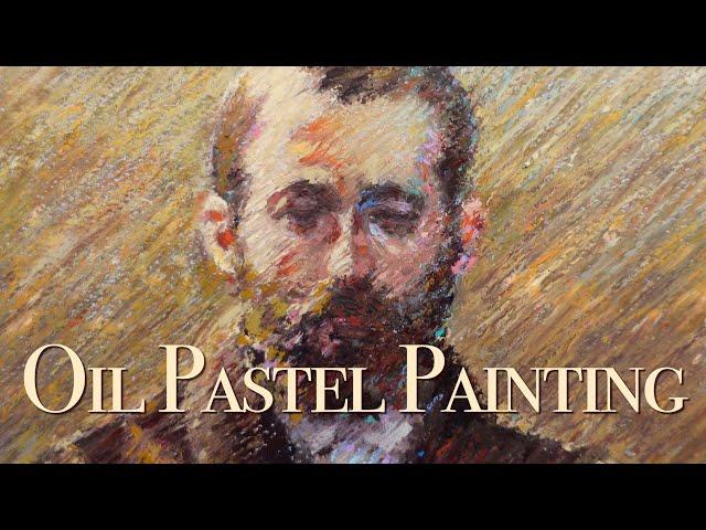 Oil Pastel Painting Process from Start to Finish (No Background Music)