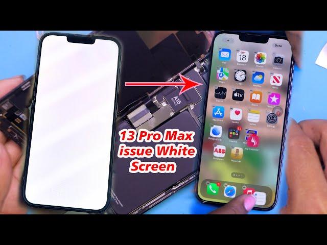 iPhone 13 Pro Max issue White Screen Fix DIY Without Replace New LCD Fix Yourself At Home