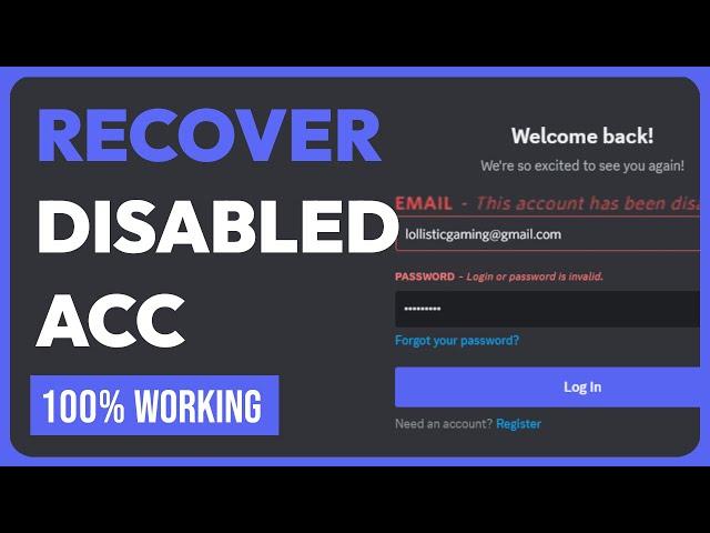 How To Recover Disabled Discord Account (Working 2024)