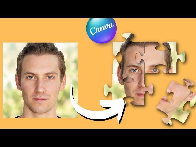 Turn photo into jigsaw puzzles Canva tutorial | Puzzle effect in Canva